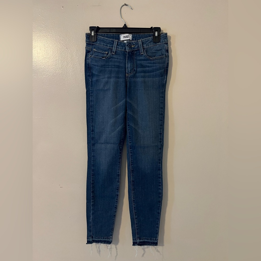 PAIGE Women's Dark Blue Skinny Jeans